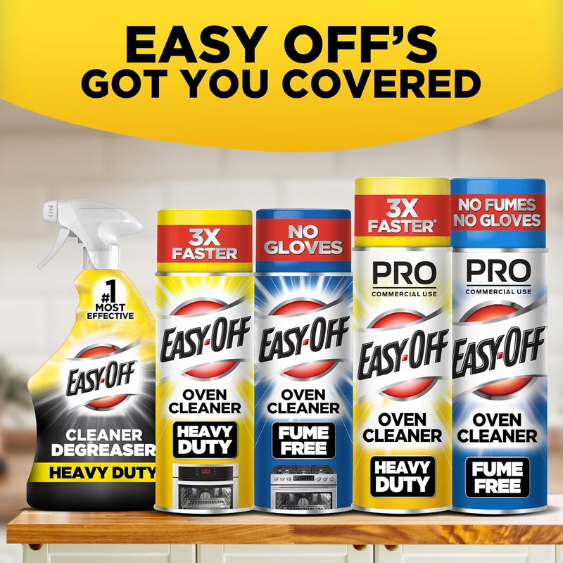 Easy Off Professional Oven & Grill Cleaner, Removes Tough Burnt on Food and Grease, Lemon Scent, 24 Oz Can - Image 5